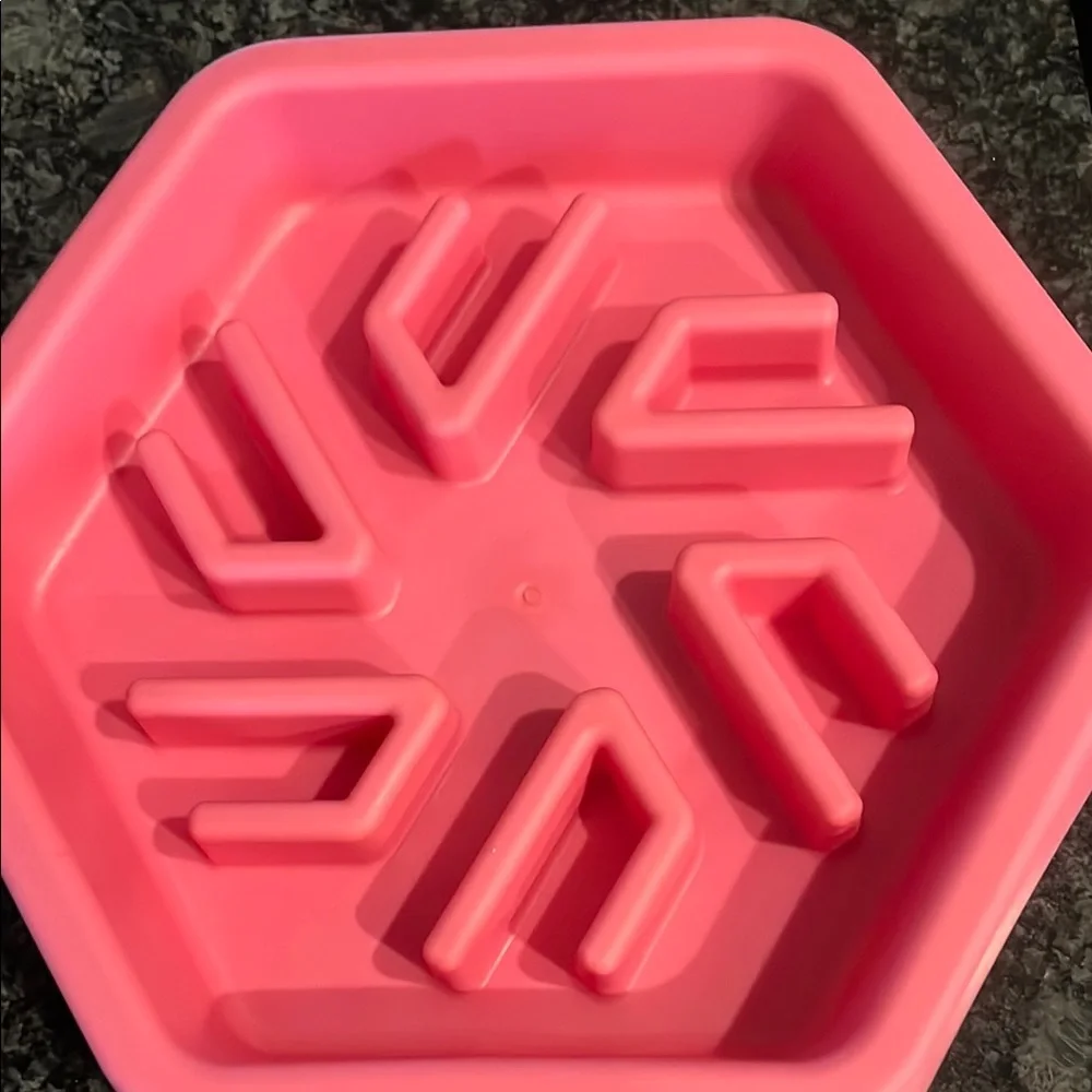Pink slow feeders for dogs